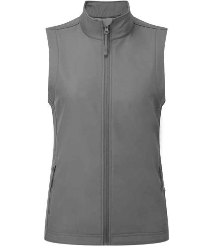 Premier Ladies Windchecker� Recycled Printable Soft Shell Gilet - DGY - XL